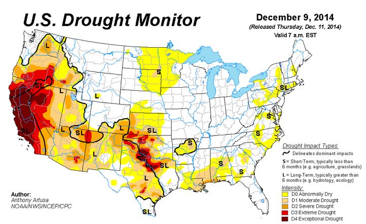 Let us hope to see less exceptional drought in the next map.